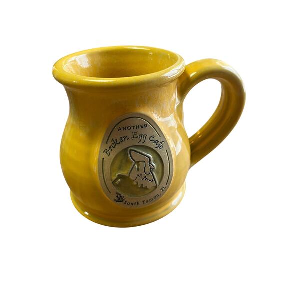 Another Broken Egg Cafe Handmade Coffee Mug Yellow - Picture 1 of 4